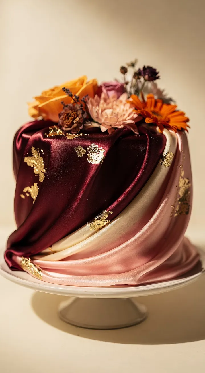 Seda de chocolate con flores